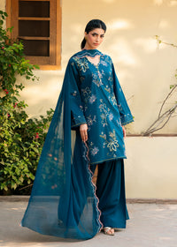 Zoe Teal Festive Lawn