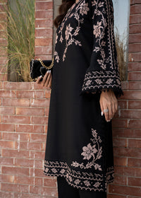 Onyx Black Embroidered Khaddar Suit