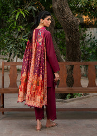 Ana Maroon Festive Lawn
