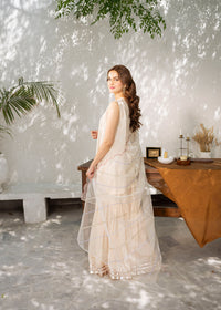 Cream Embroidered Gharara Suit
