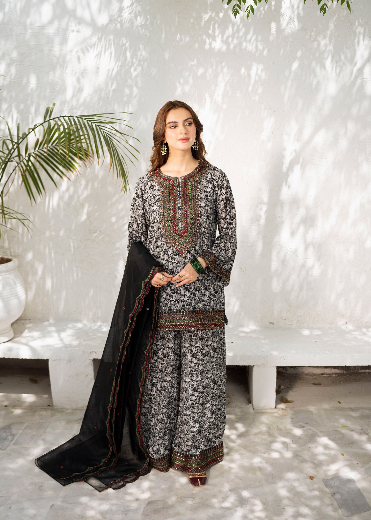 2 piece printed lawn suit