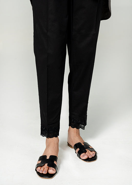 Black Embroidered Trouser