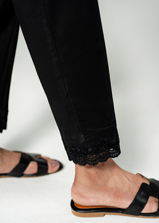 Black Embroidered Trouser