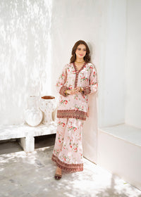 Pink Printed Sharara Suit