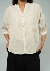 Beige Button Down