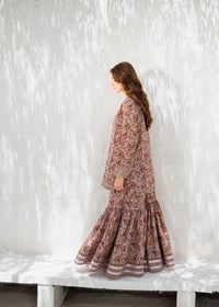 Lilac Printed Gharara Suit