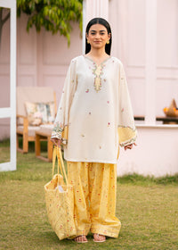Sunny Yellow Printed Embroidered Suit