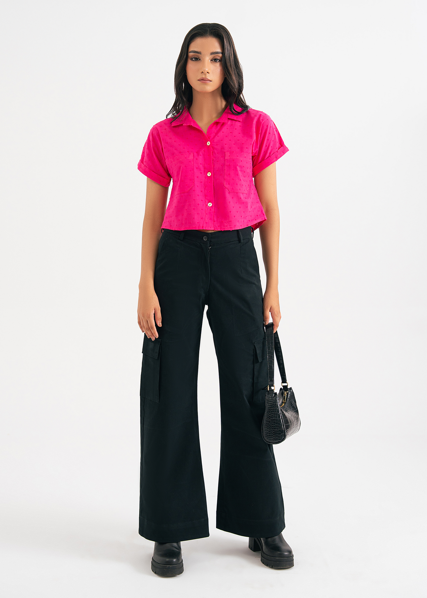 Pink Cropped Top