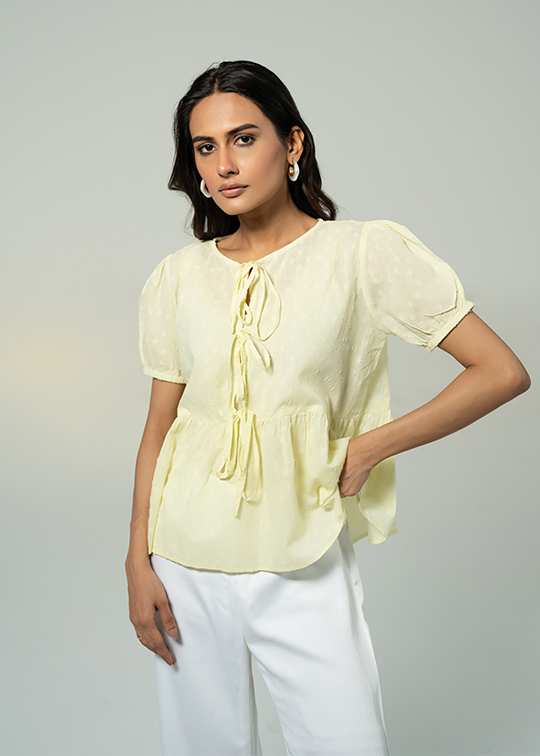 Yellow Broche Top