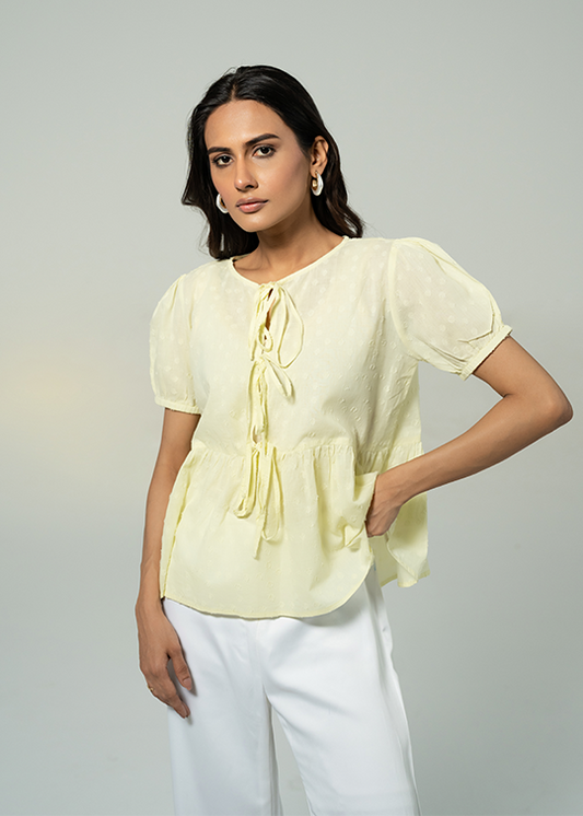 Yellow Broche Top