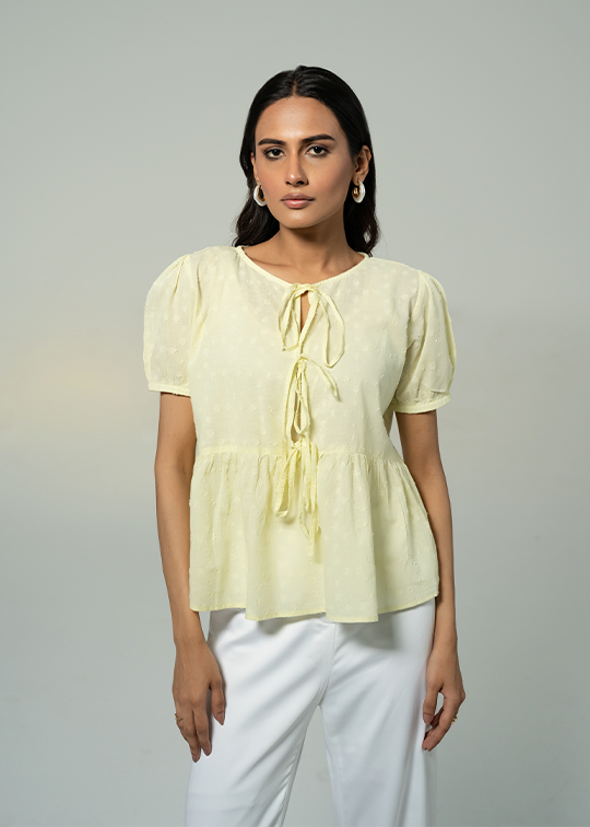 Yellow Broche Top