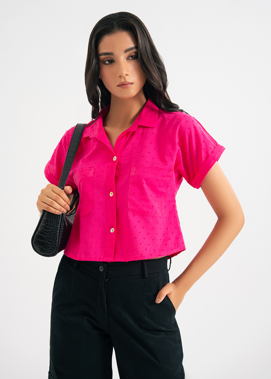 Pink Cropped Top