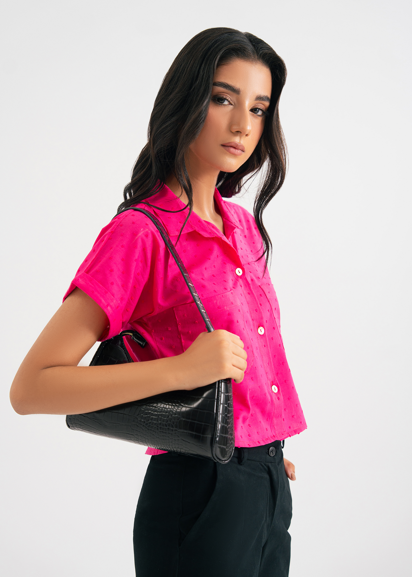 Pink Cropped Top