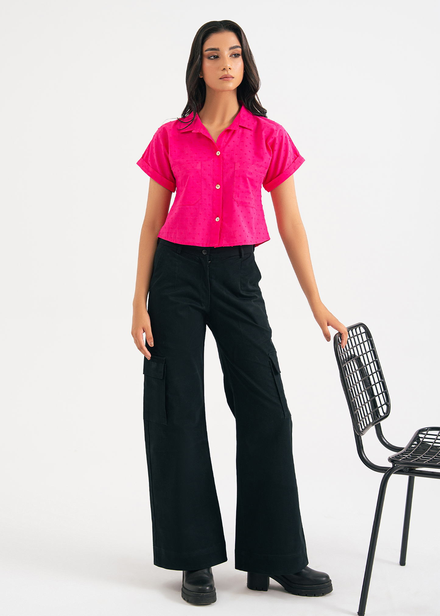 Pink Cropped Top