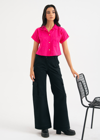 Pink Cropped Top