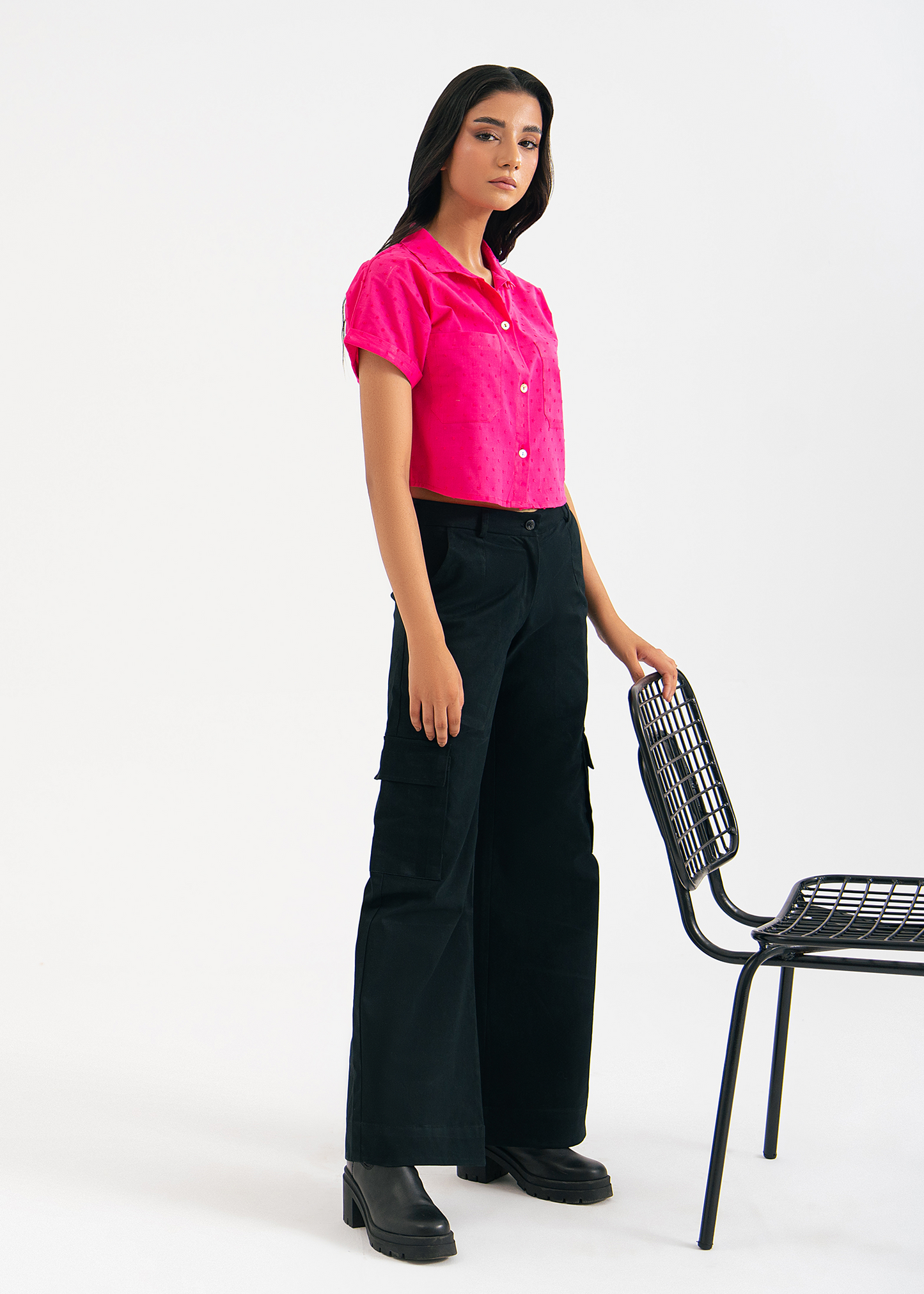 Pink Cropped Top