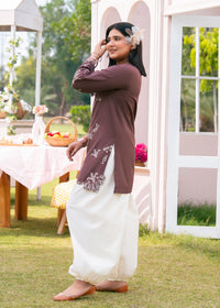 Chocolate Brown Embroidered Suit