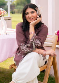 Chocolate Brown Embroidered Suit