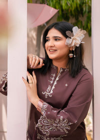 Chocolate Brown Embroidered Suit