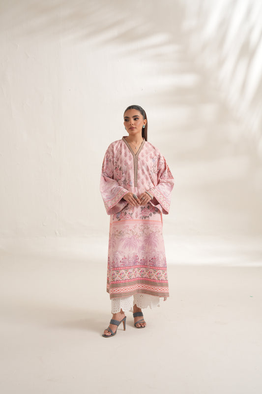 Dull Raw Silk Trouser