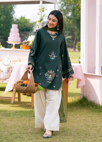 Pine Green Embroidered Suit