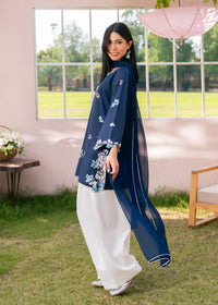 Moon Blue Embroidered Suit
