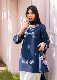 Moon Blue Embroidered Suit