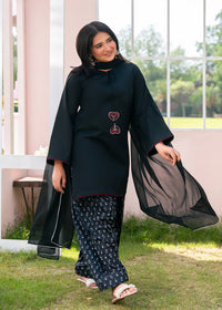 Black Printed Suit