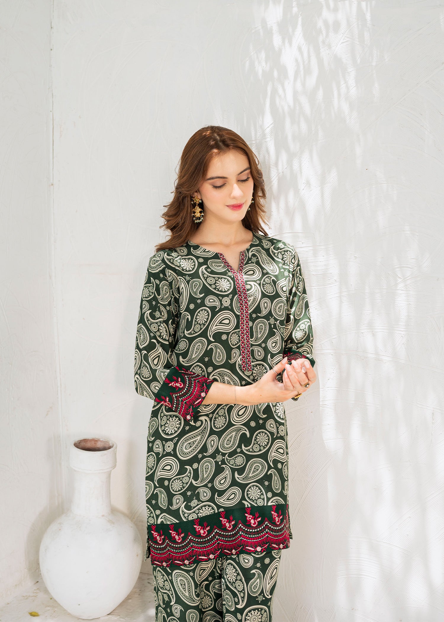 2 piece printed lawn suit