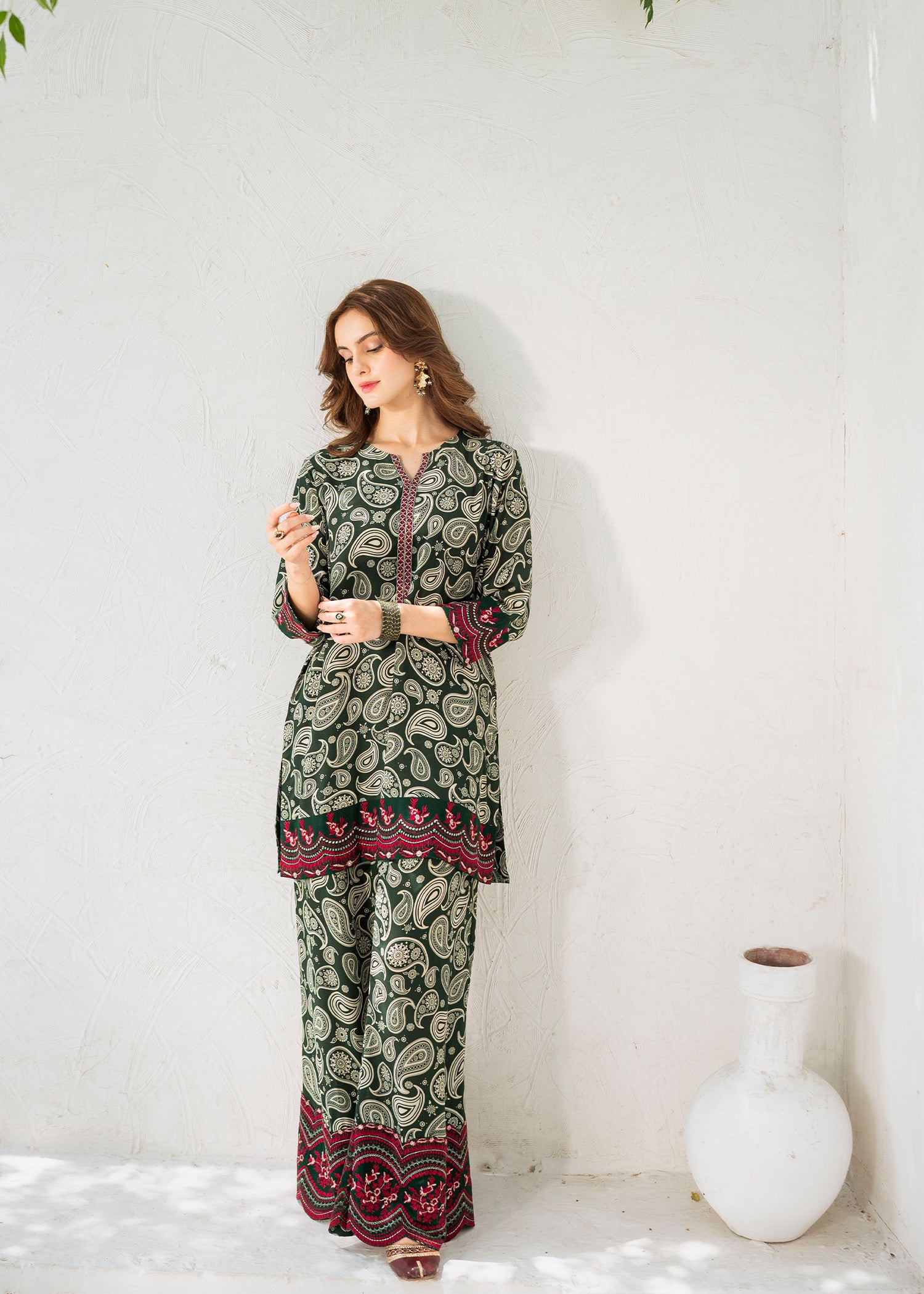 2 piece printed lawn suit