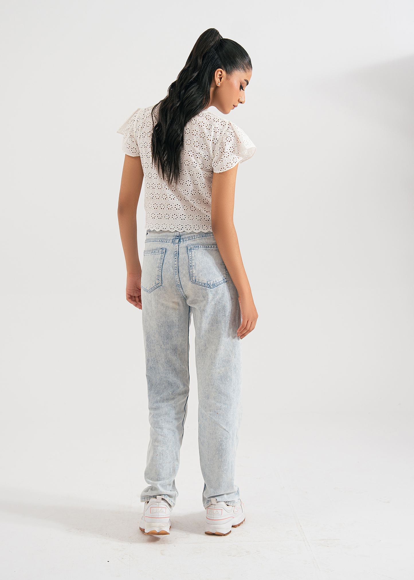 White Embroidered Top