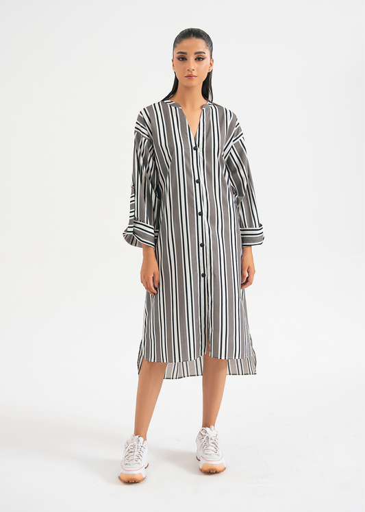 Striped Shirt Dress
