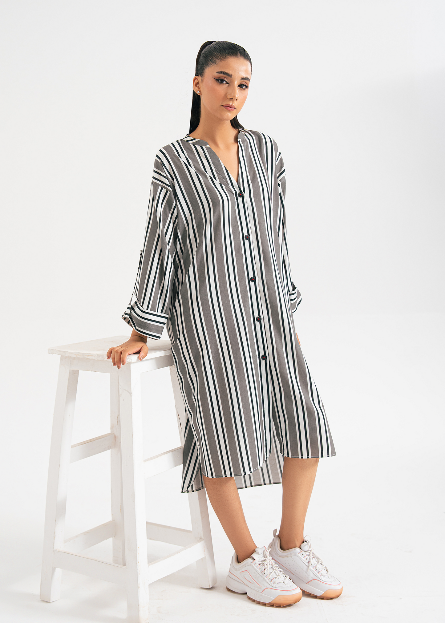 Striped Shirt Dress