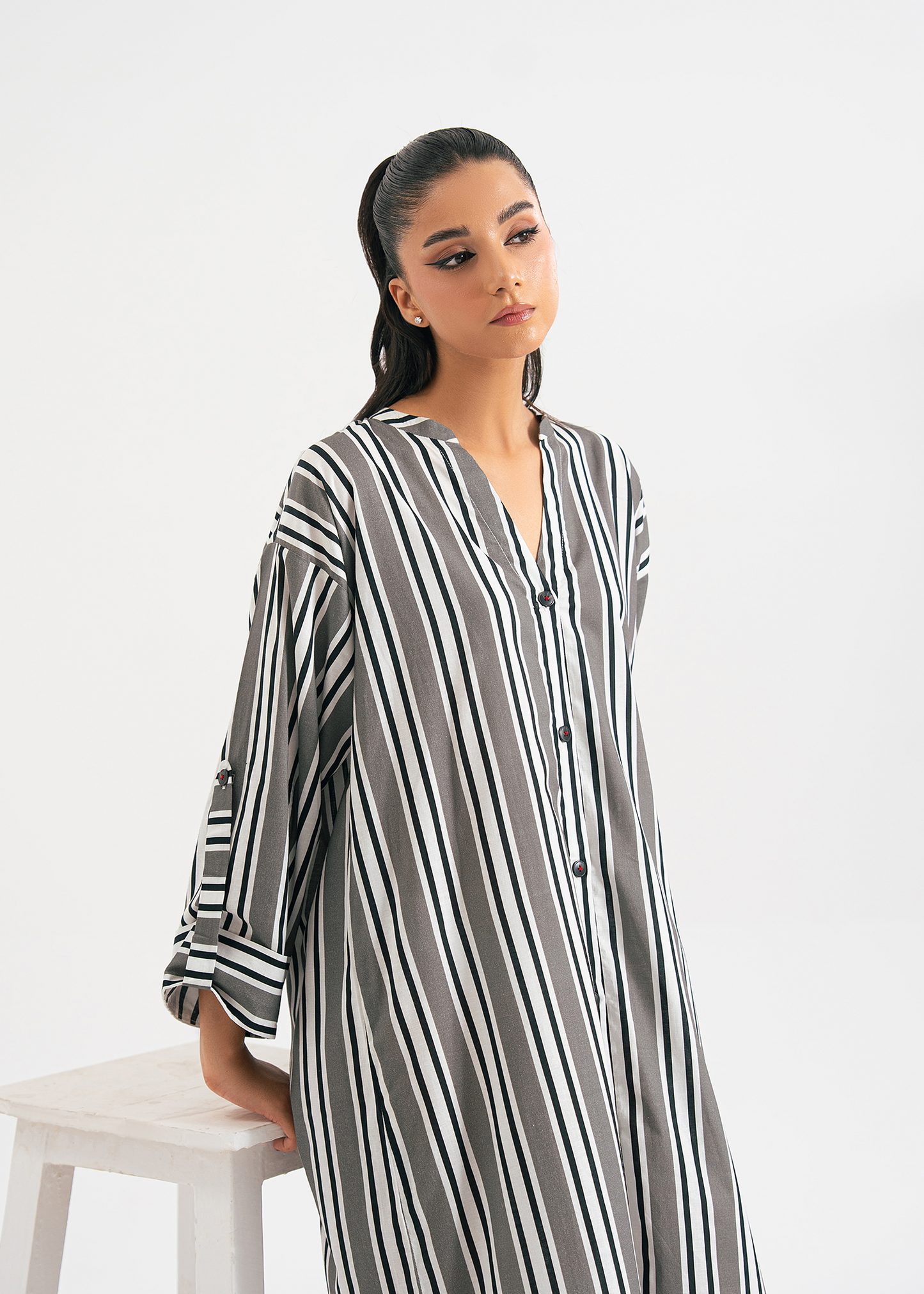 Striped Shirt Dress