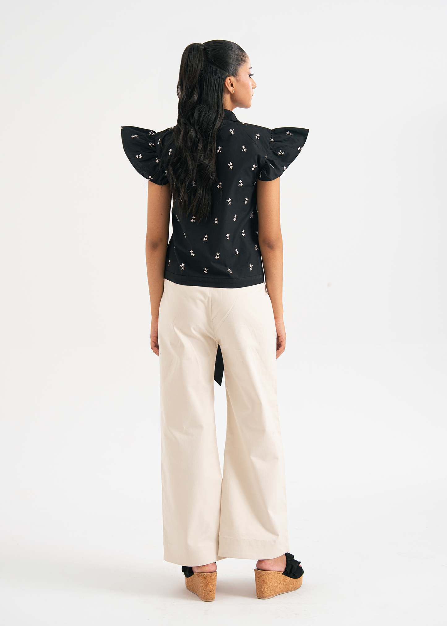 Black Embroidered Top