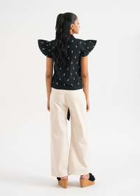 Black Embroidered Top