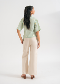 Mint Green Embroidered Shirt