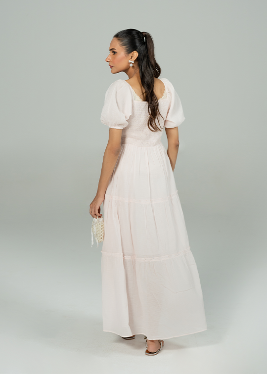 White Pink Dress