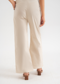 Cream Wide Leg Pants