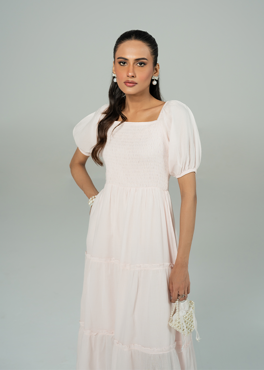 White Pink Dress