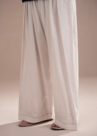 White Embroidered Farshi Shalwar