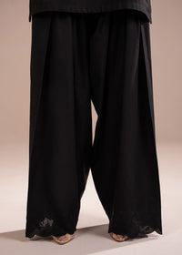 Black Embroidered Farshi Shalwar