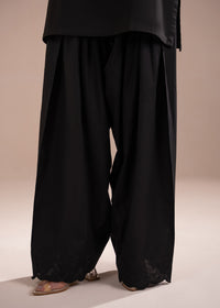 Black Embroidered Farshi Shalwar