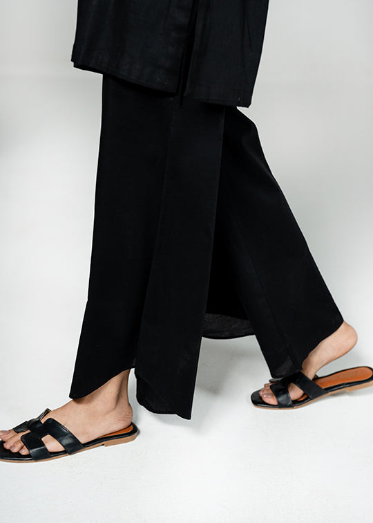 Black Flared Culotte
