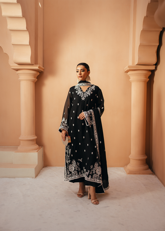 Black Khaadi Net Suit