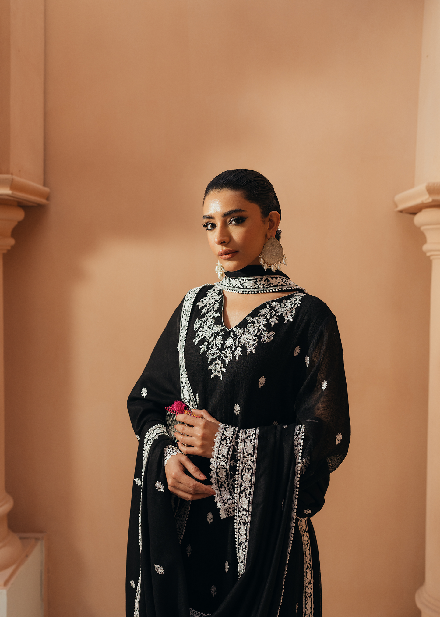 Black Khaadi Net Suit