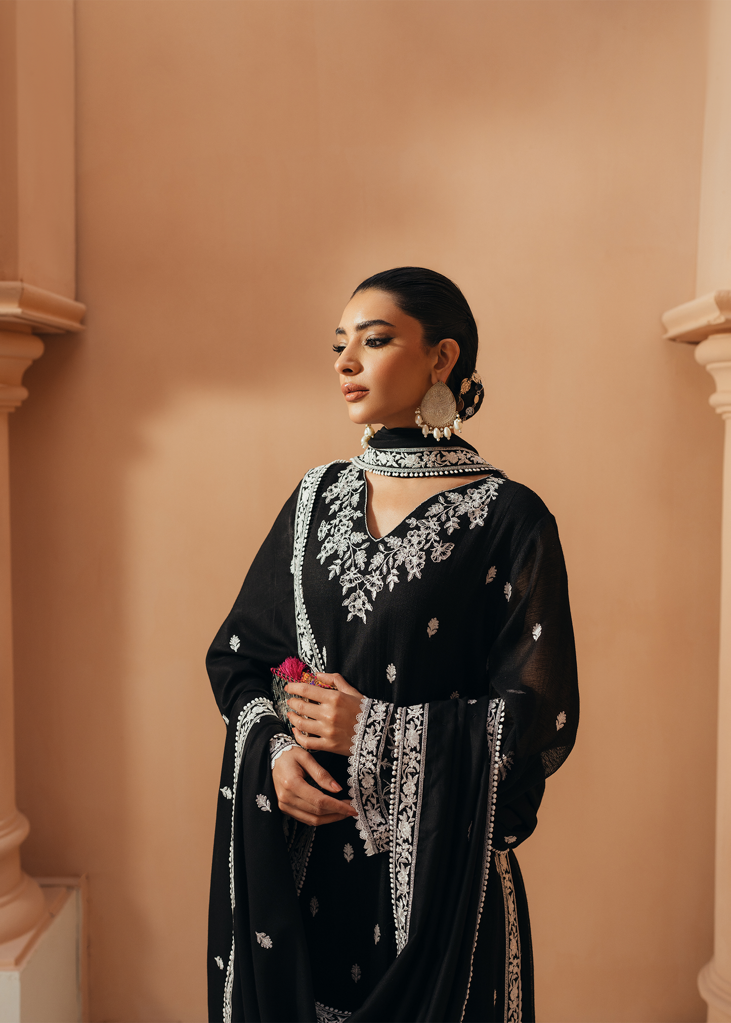 Black Khaadi Net Suit