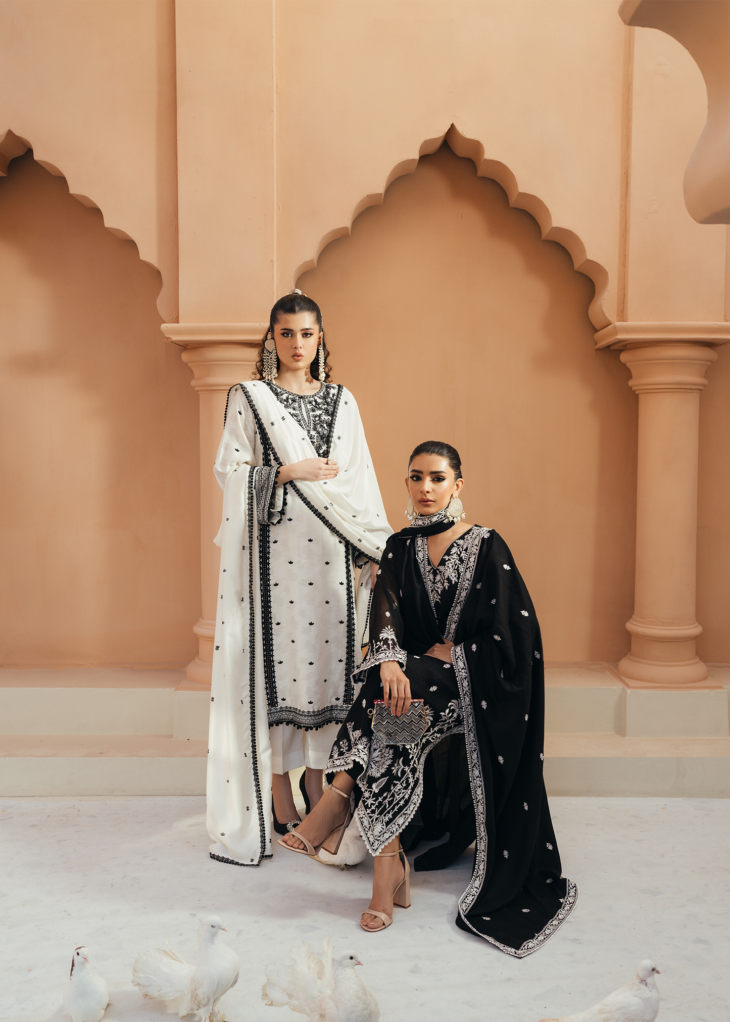Black Khaadi Net Suit