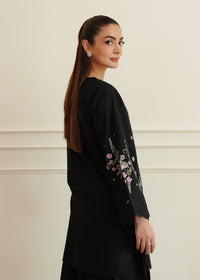 Midnight Black Embroidered Lawn