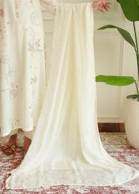 Ivory White Embroidered Lawn